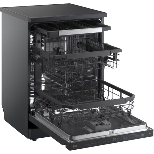 ΠΛΥΝΤΗΡΙΟ ΠΙΑΤΩΝ ΕΛΕΥΘΕΡΟ 60CM LG DF375HMS (A / BLACK / 14 ΣΕΡΒ / 3ο ΡΑΦΙ / ΑΤΜΟΥ / Wi-Fi)